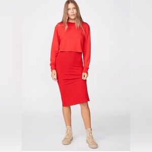 NWT Monrow Supersoft Fleece Double Layer Sweatshirt
Dress